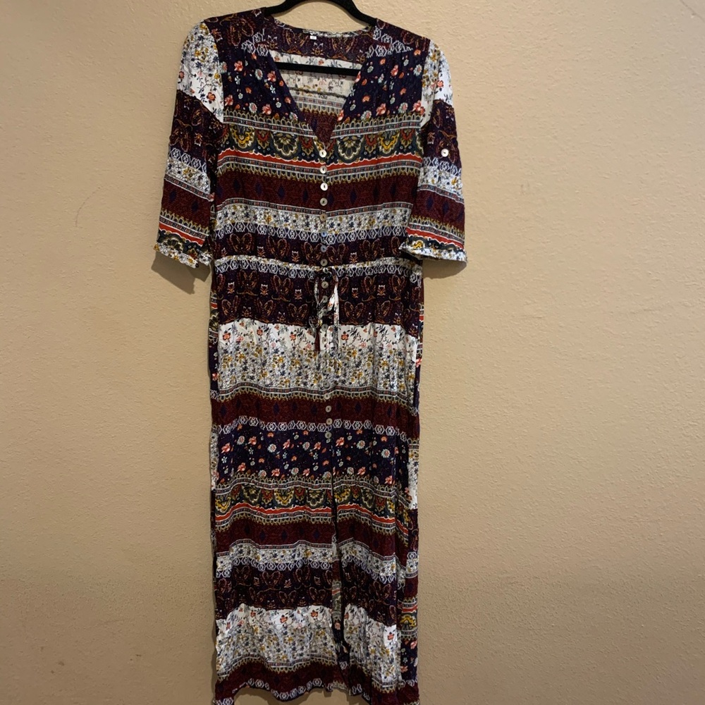 Boho Patterned Maxi Dress - Picture 5 of 8